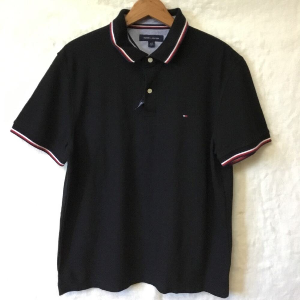 Tommy Hilfiger Black Men Polo Shirt